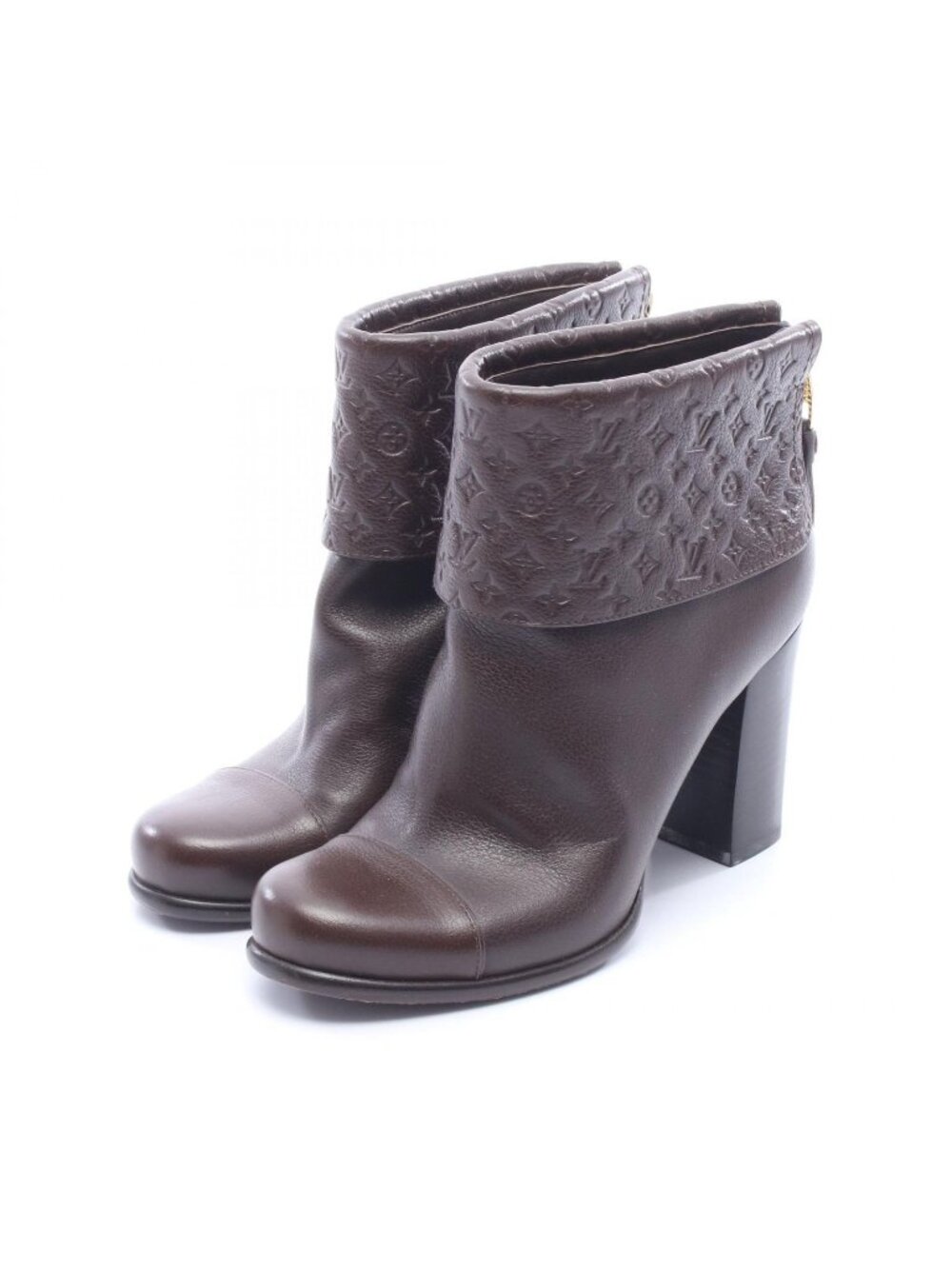 Louis Vuitton Boots Monogram Ankle Leather Short
